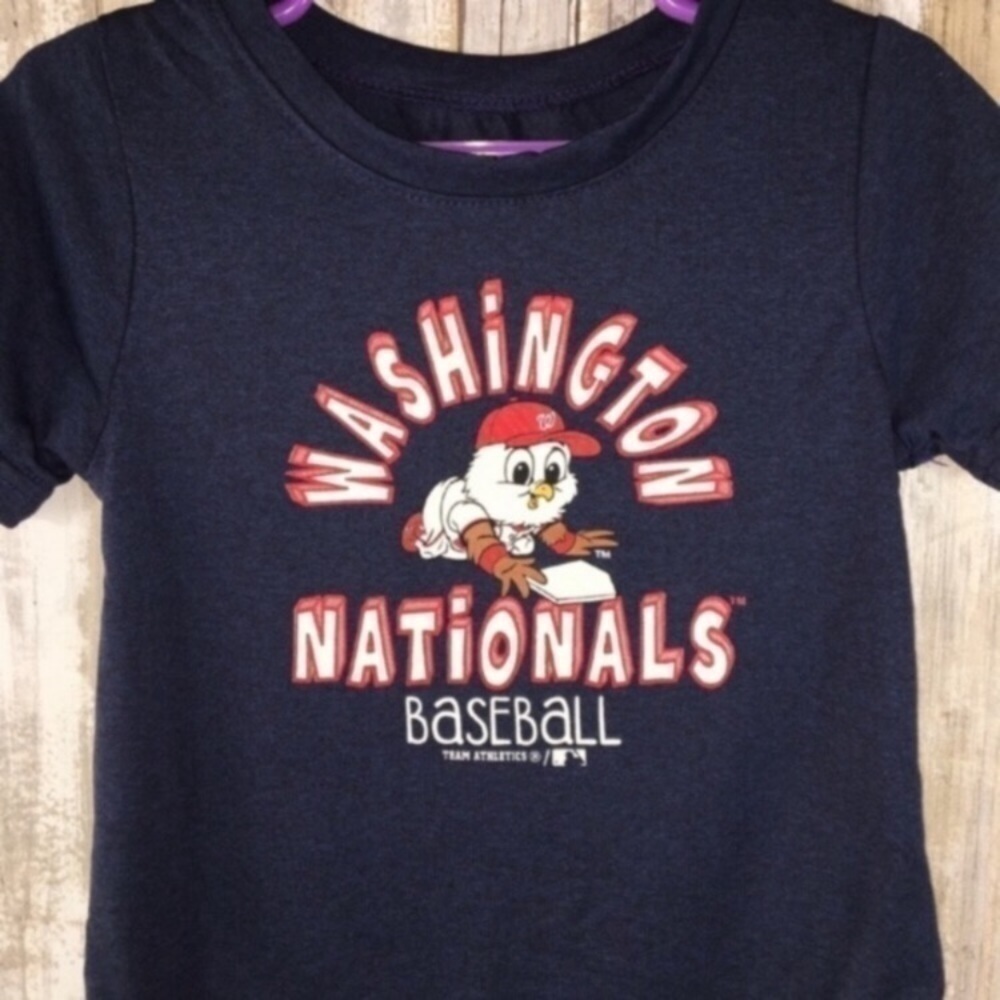 Washington Nationals Kids Tee 2T Blue MLB Baseball Shirt Toddler - Picture 2 of 4